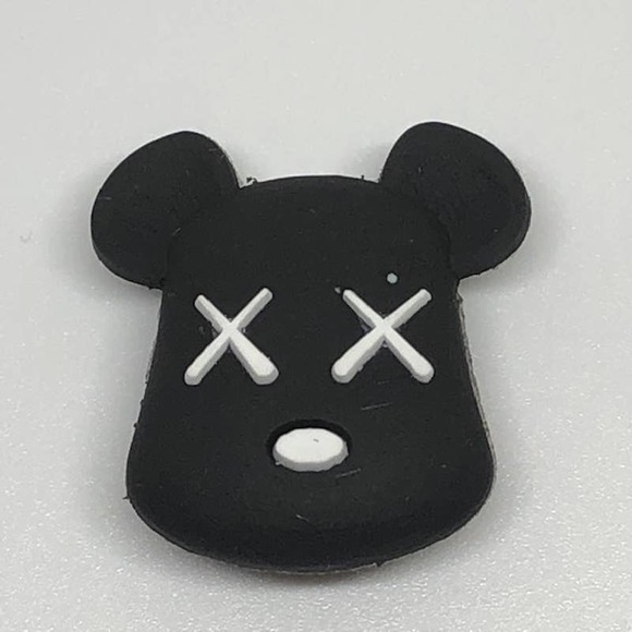 Black Bearbrick Croc Charms Jibbitz - Picture 1 of 4